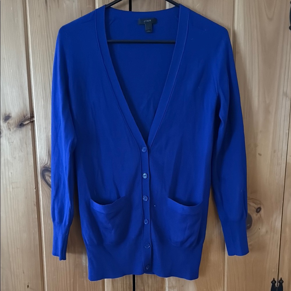 Like New J. Crew Women's Blue Cardigan Sweater